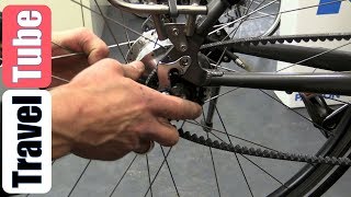 How to remove and replace a rear wheel with Rohloff hub and belt [upl. by Kenay542]