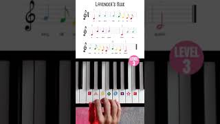 Lavenders Blue Easy Piano Notes [upl. by Starinsky]