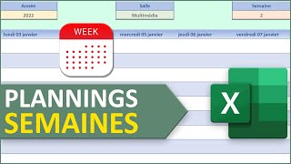 Planning Excel en fonction du numéro de semaine [upl. by Akemyt906]