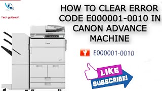 how to reset error code E0000010010 in Canon Advance MachinesFixing Assy temperature error [upl. by Elleinahc]