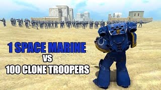 Can 1 Ultramarine kill 100 Clone Troopers  Star Wars vs Warhammer 40000 [upl. by Ernestus541]