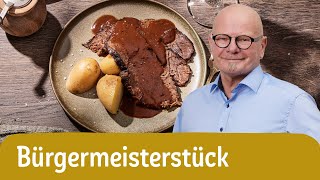 Rinderschmorbraten vom Bürgermeisterstück 🥩  REWE Deine Küche [upl. by Bindman]