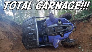 YXZ1000R Flips on hill climb at Browns Camp in the Tillamook State Forest Yamaha UTV SXS YXZ 2019 [upl. by Adalard]