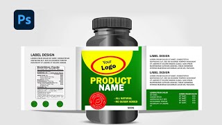 Product Label design in Adobe Photoshop [upl. by Esimorp647]