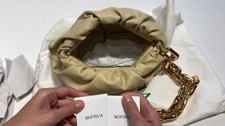 Bottega Veneta CHAIN POUCH LEATHER BAG Unboxing [upl. by Ivory]