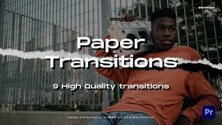 Premiere Pro Template Paper Transitions [upl. by Cheri]