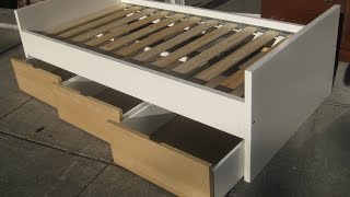 Diy Platform Bed Frame with Storage [upl. by Turley140]