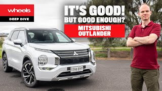 2022 Mitsubishi Outlander Exceed Tourer detailed review  Wheels Australia [upl. by Ahmad]