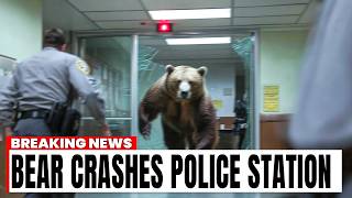 Grizzly Bear CRASHES Police Station on November 1st 2024 [upl. by Cianca]