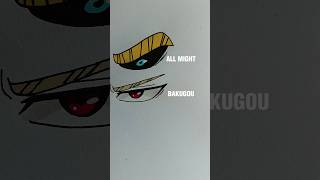 Drawing All Might and Bakugou eyes from My Hero Academia shorts mha art drawing [upl. by Chappy657]