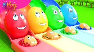 Surprise Eggs Kids Song  Colorful Eggs  BluLoo Nursery Rhymes amp Kids Songs [upl. by Demitria]