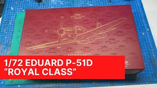 Eduard 172 P51D Mustang quotRoyal Classquot R0021 A look inside the box [upl. by Aremus]