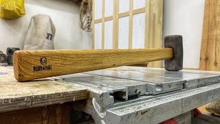 Making a hammer handle  Oak handle  DIY [upl. by Goda]