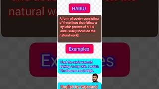 Haiku  What is Haiku  Definition of Haiku  Analysis of Haiku  Haiku a literary term [upl. by Anasor698]