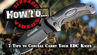 7 Tips to Conceal Carry Your EDC Knife  Best Practices  Schrade [upl. by Roath]