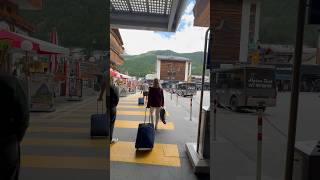 Walking out of Zermatt train station in Switzerland 🇨🇭 [upl. by Klement774]