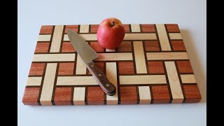 Making a Basket WeaveRibbon Style Cutting Board Tutorial [upl. by Htaek86]