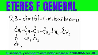 ÉTERES 23 dimetil 1metoxihexano [upl. by Crosby]