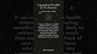 Horoscope Daily  Aquarius Daily Horoscope  201124  Health Wellness Love amp Relationship [upl. by Ariday7]