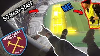 SNEAKING INTO WEST HAM STADIUM Almost caught [upl. by Anialam]