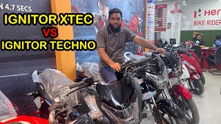 আপনার কোনটা চাই Ignitor Xtec VS Ignitor techno 126cc powerful engine  Bike Riders [upl. by Munt]