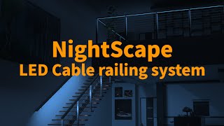 How to install LED lighted handrail  Muzata NightScape LED light cable railing system [upl. by Hoem]