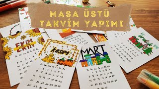 MASA ÜSTÜ TAKVİM YAPIMI 2022  Evde Kendi Masa Takvimini Yap  DIY Kendin Yap  Dekoratif takvim [upl. by Ecal]