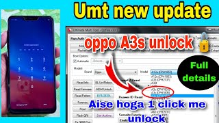 umt new update qc fire 101  oppo a3s unlock umt  how to unlock oppo a3s umt [upl. by Oremoh]