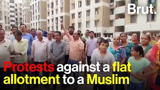 Protests against a flat allotment to a Muslim [upl. by Lidah]