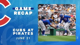 Game Highlights Hendricks Tallies 90th Career Win as Cubs Sweep the Pirates in Pittsburgh  62123 [upl. by Otrebliw]