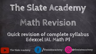 Quick revision Math P1 complete syllabus Edexcel International A Level [upl. by Tteraj215]