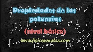 Propiedades de las potencias  Matemáticas básicas [upl. by Amelina]