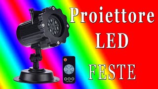 Proiettore Led luci natale Halloween Feste [upl. by Stover476]