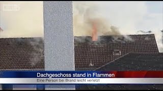 12062014 WUG Dachstuhl von Mehrfamilienhaus brennt aus [upl. by Nannoc]