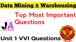 Data Mining and Warehousing Unit 1 VVI Questions  RGPV Data Mining Important Questions [upl. by Lapo34]