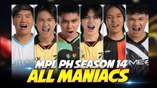 ALL MANIAC Play in MPL Philippines Season 14 Demonkite FannyKelra RubySuper Marco Moskov [upl. by Holder]