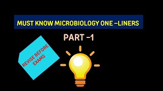 Microbiology one liners Part 1Exam Oriented [upl. by Etnahsa34]