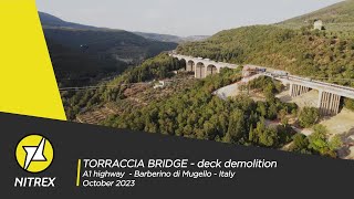 122  NITREX  Torraccia bridge deck demolition [upl. by Oilisab]