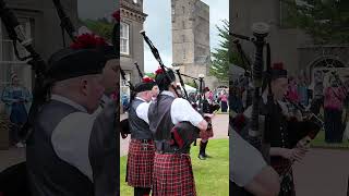 Dufftown pipeband playing Minstrel Boy during Gordon Castle highlandgames 2024 in Scotland shorts [upl. by Rairb202]