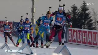 Biathlon World Cup 2021 round 20 relay women Norwegian commentary [upl. by Hildy]