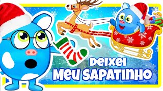 Deixei Meu Sapatinho  Musica de Natal Música infantil Desenho de Natal  Turminha do blu [upl. by Philemon704]