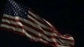 10 Hours American Flag Waving at Night  Video amp Audio 1080HD SlowTV [upl. by Ardnasirk]