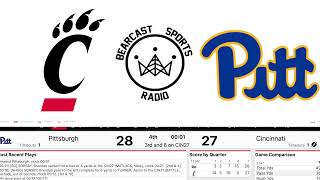 LIVE Cincinnati Bearcats vs Pittsburgh Panthers  College Football AUDIO ONLY [upl. by Kcirddahc]