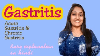 Gastritis pathology acute and chronic gastritis easy explanation in hindi [upl. by Poland]