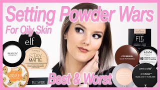 The Best amp Worst Setting Powders  Setting Powder Wars Finale  Oily Skin Drugstore Edition [upl. by Elockcin]