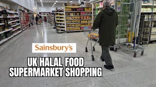 What British Muslim Shoppers Buy From the UK Supermarkets  Sainsburys London [upl. by Akimet]