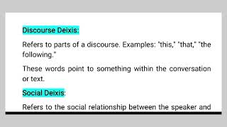 Deixis in pragmatics  What are the types of the Deixis  Linguistics [upl. by Nodarse]