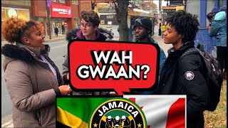 Asking Canadians to speak Jamaican Patois Halifax NS [upl. by Apurk]