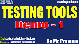 TESTING TOOLS tutorials  Demo  1  by Mr Praanav On 28102024 830PM IST [upl. by Lilac75]