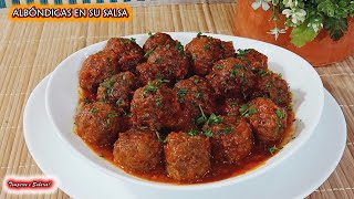 ALBÓNDIGAS EN SU SALSA MUY FÁCILES DE HACER Y DELICIOSAS [upl. by Venn]